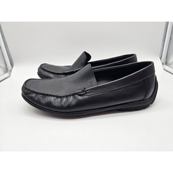 Ecco Driving Shoes Size 43 9 9.5 Black Soft Leather Moccasin Arch Support Loafer main image 5
